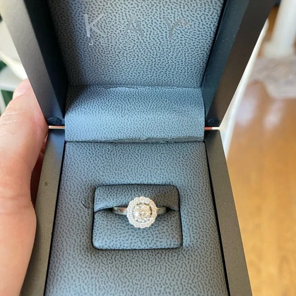 Natural Tolkowsky vintage inspired engagement ring, size 6, 0.71 total cts - Picture 5 of 13